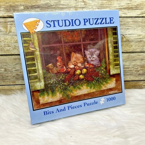 Window Watchers Studio Puzzle Bits And Pieces Kittens Giordano 1000 Pcs - Picture 1 of 7